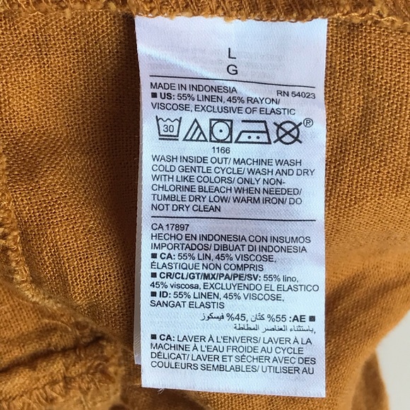 Old Navy Linen Boho Chic Smocked Romper Shorts with Pockets Adj. Straps sz Large - Picture 16 of 16